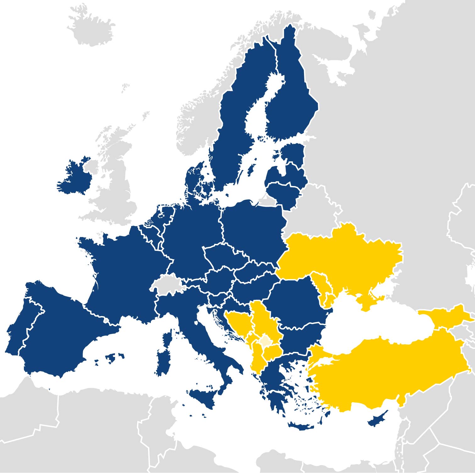 Karte der EU-Beitrittskandidaten