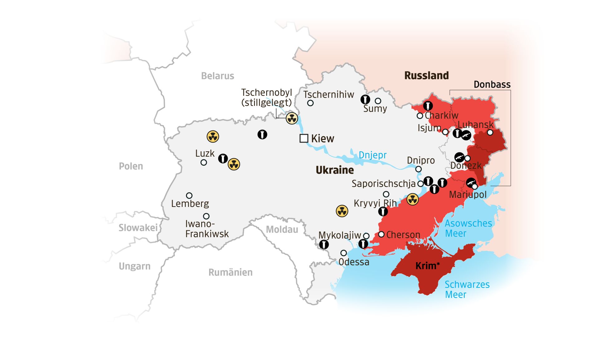 21 Monate Krieg: Der Frontverlauf In Der Ukraine In Karten