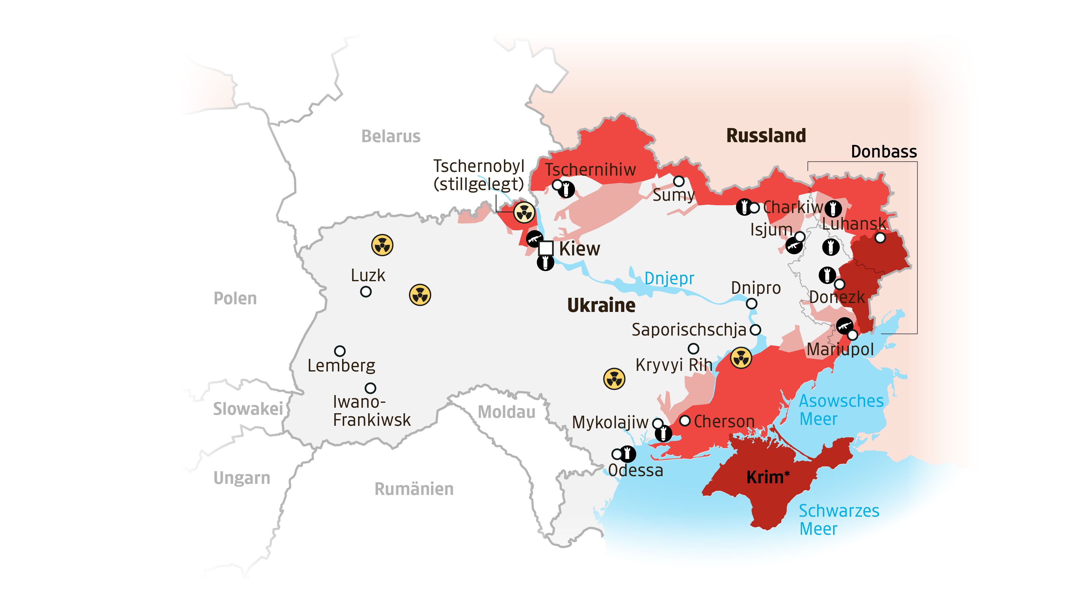 Mehr Als Zweieinhalb Jahre Krieg: Der Frontverlauf In Der Ukraine In Karten